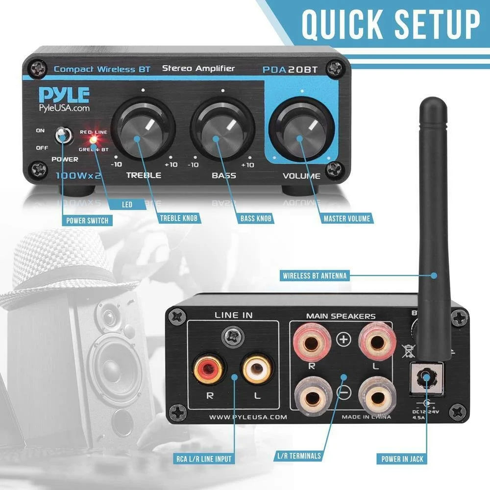  Pyle 2 Channel Hifi Amp